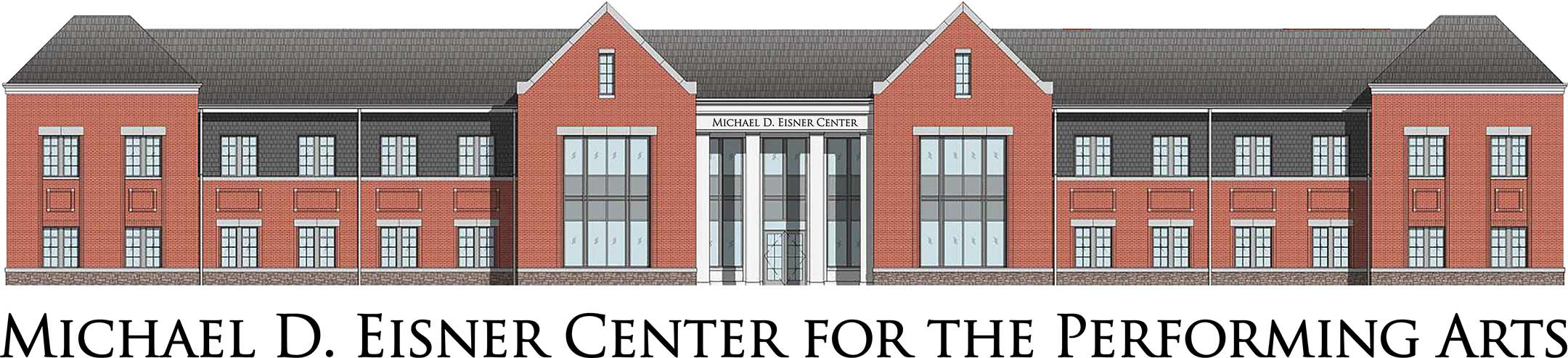 An illustration of the Michael D. Eisner Center for the Performing Arts