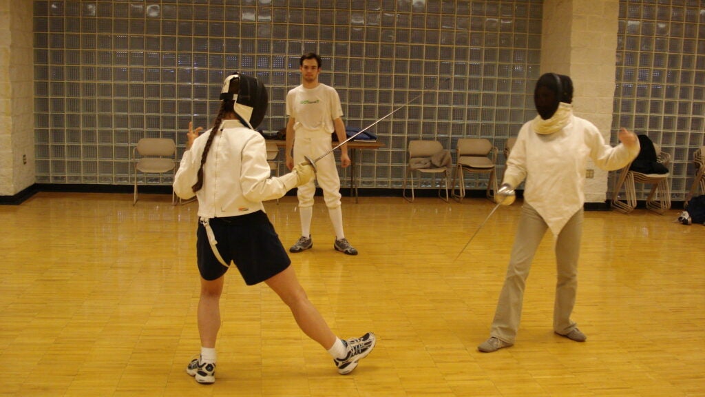 The perfect parry: How fencing brought two Denisonians together